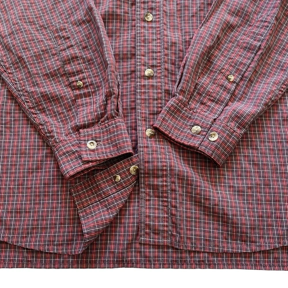The North Face Men’s Plaid Long Sleeve Button Down Shirt Size Large